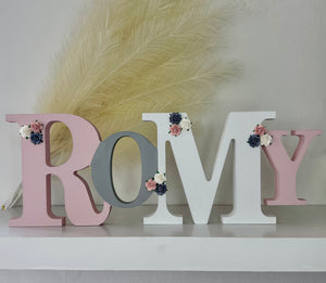 15cm personalised tumble name - freestanding wooden initial name