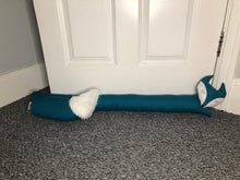 Load image into Gallery viewer, Teal Fox Draught Excluder