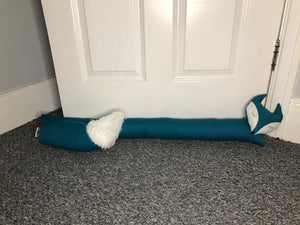 Teal Fox Draught Excluder