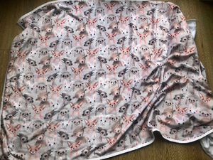 Handmade Cute Woodland animal blanket and throw